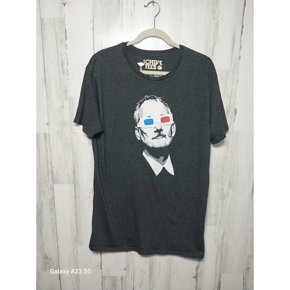 Bill Murray 3D Glasses Chive Tees XL Heather Dark Gray